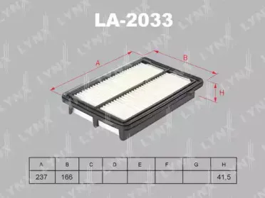 LA2033 LYNXauto Воздушный фильтр