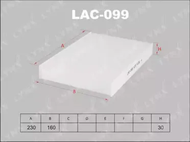 LAC-099 LYNXauto Фильтр, воздух во внутренном пространстве