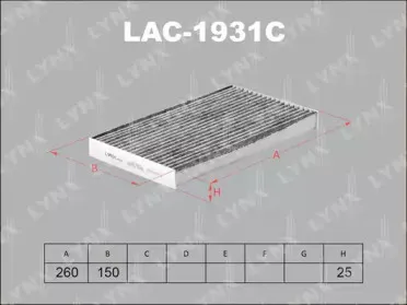 LAC-1931C LYNXauto Фильтр, воздух во внутренном пространстве