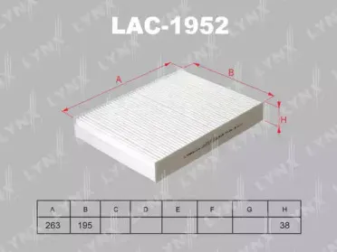 LAC1952 LYNXauto Фильтр, воздух во внутренном пространстве