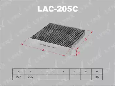 LAC205C LYNXauto Фильтр, воздух во внутренном пространстве
