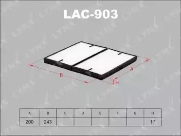 LAC-903 LYNXauto Фильтр, воздух во внутренном пространстве