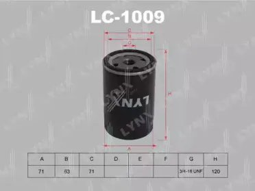 LC-1009 LYNXauto Масляный фильтр