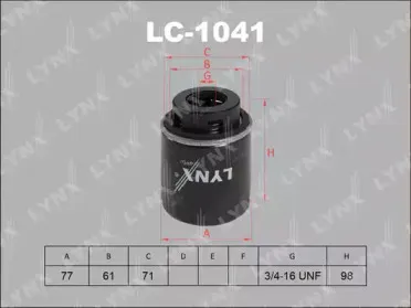 LC-1041 LYNXauto Масляный фильтр