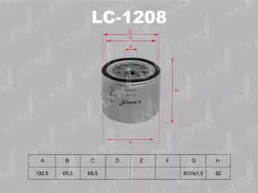 LC-1208 LYNXauto Масляный фильтр