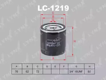 LC-1219 LYNXauto Масляный фильтр