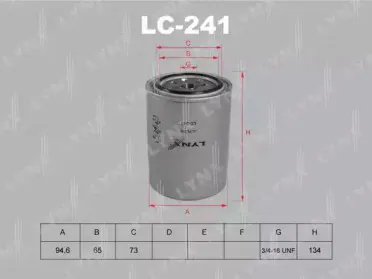 LC-241 LYNXauto Масляный фильтр