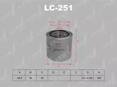 LC-251 LYNXauto Масляный фильтр