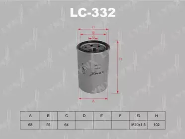 LC-332 LYNXauto Масляный фильтр