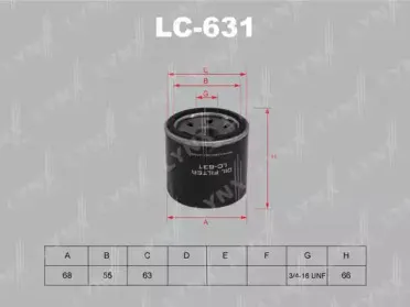 LC-631 LYNXauto Масляный фильтр