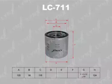 LC711 LYNXauto Масляный фильтр