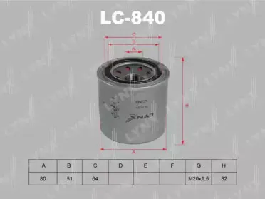 LC-840 LYNXauto Масляный фильтр