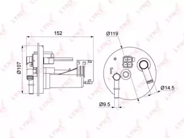 LF-1000M LYNXauto Топливный фильтр