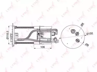 LF-1003M LYNXauto Топливный фильтр