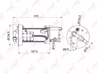 LF-1067M LYNXauto Топливный фильтр