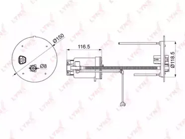 LF-1070M LYNXauto Топливный фильтр