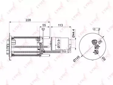 LF-1078M LYNXauto Топливный фильтр