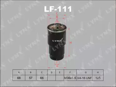 LF-111 LYNXauto Топливный фильтр