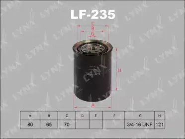 LF-235 LYNXauto Топливный фильтр