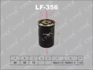 LF-356 LYNXauto Топливный фильтр