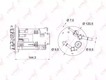 LF-362M LYNXauto Топливный фильтр
