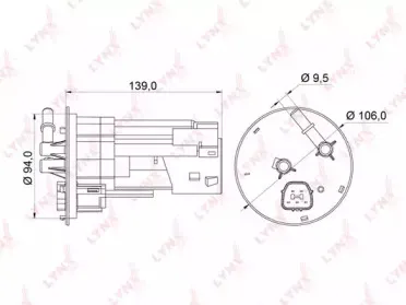 LF-541M LYNXauto Топливный фильтр