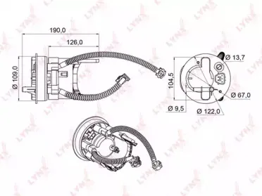 LF-951M LYNXauto Топливный фильтр