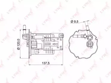 LF-967M LYNXauto Топливный фильтр