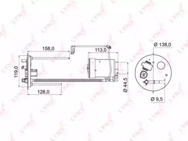 LF-972M LYNXauto Топливный фильтр