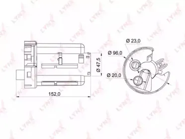 LF-973M LYNXauto Топливный фильтр
