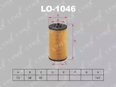 LO-1046 LYNXauto Масляный фильтр