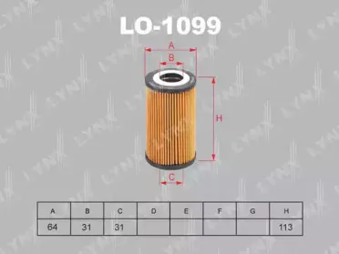 LO-1099 LYNXauto Масляный фильтр