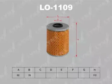 LO-1109 LYNXauto Масляный фильтр