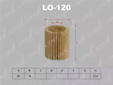 LO-120 LYNXauto Масляный фильтр