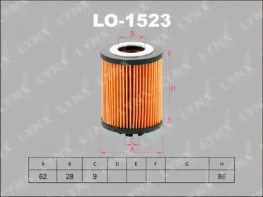 LO-1523 LYNXauto Масляный фильтр