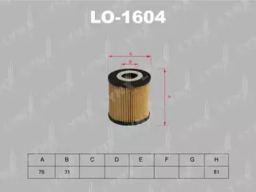 LO-1604 LYNXauto Масляный фильтр
