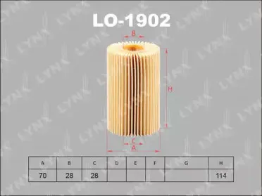 LO-1902 LYNXauto Масляный фильтр