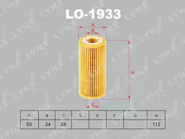 LO1933 LYNXauto Масляный фильтр