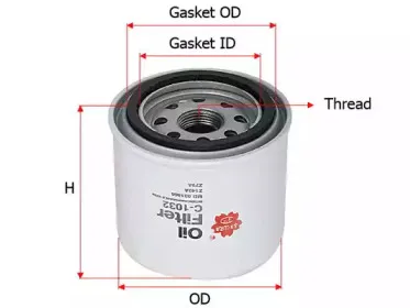 C1032 SAKURA Automotive Масляный фильтр