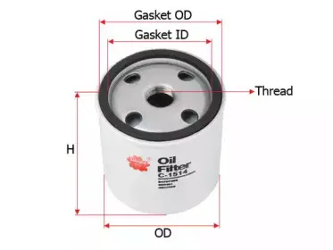 C-1514 SAKURA Automotive Масляный фильтр