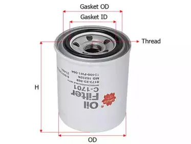 C-1701 SAKURA Automotive Масляный фильтр