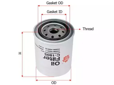 C-1805 SAKURA Automotive Масляный фильтр
