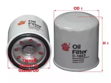 C-1823 SAKURA Automotive Масляный фильтр