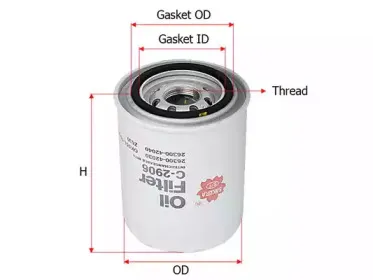 C-2906 SAKURA Automotive Масляный фильтр