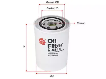 C5816 SAKURA Automotive Масляный фильтр