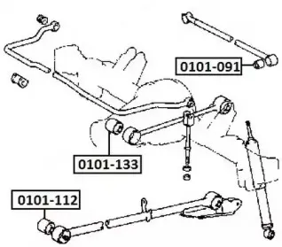 0101-091 ASVA Подвеска, рычаг независимой подвески колеса