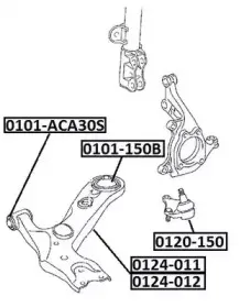 0101150B ASVA Подвеска, рычаг независимой подвески колеса