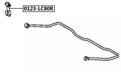 0123-LC80R ASVA Тяга / стойка, стабилизатор