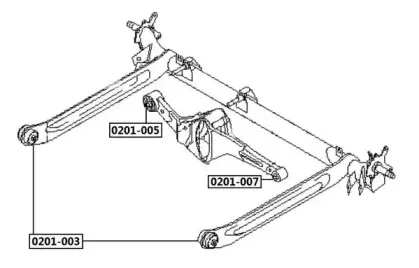 0201-007 ASVA Подвеска, рычаг независимой подвески колеса