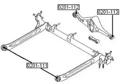 0201-113 ASVA Подвеска, рычаг независимой подвески колеса